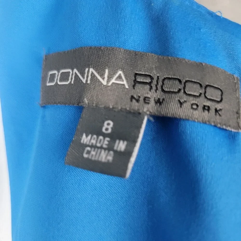 Donna Ricco New York Dress Womens 8 Ruched Cocktail Dressy